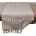 thumbnail image 2 of Saro Lifestyle Dashed Woven Long Table Runner Grey 16x72", 2 of 5