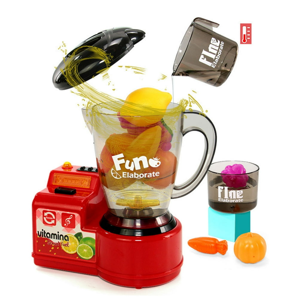 Shulemin Simulation Fruit Juicer Mixer LED Music Kids Pretend Play
