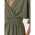 thumbnail image 4 of Textured V-Neck Mini Dress, 4 of 7