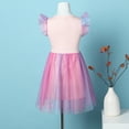 thumbnail image 3 of Bellafa Little Girls Sequin Tulle Dresses Princess Flutter Sleeve Tutu Dress For 2-8Y Toddler Girl Casual Party Dress, 3 of 7