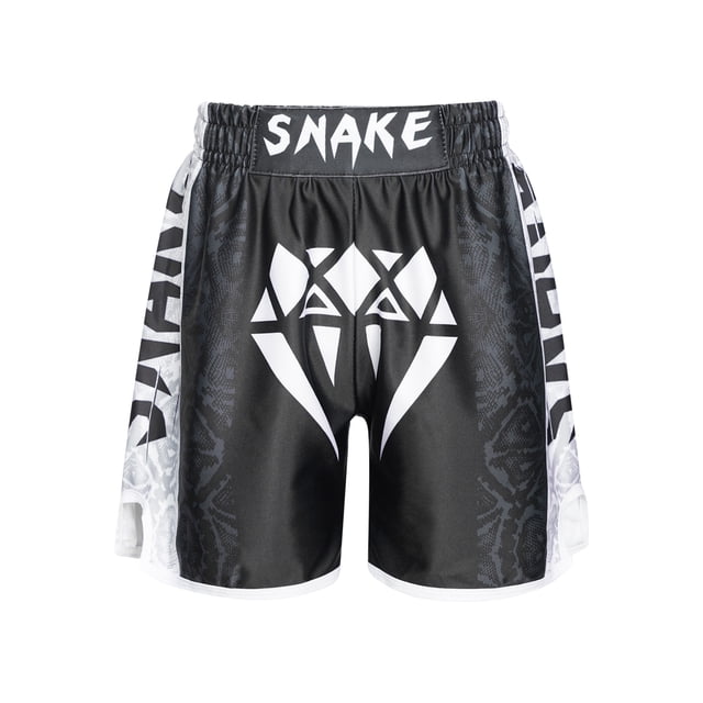 Linjinx Kids Boys Contrast Color Printed Boxer Trunks Elastic Waistband Shorts Athletic Training Boxing Costume Type A XL/120