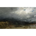 thumbnail image 3 of Ludwig Willroider 14x10 Black Modern Framed Museum Art Print Titled - Cloudy Moor Landscape in the Foothills (1878), 3 of 5