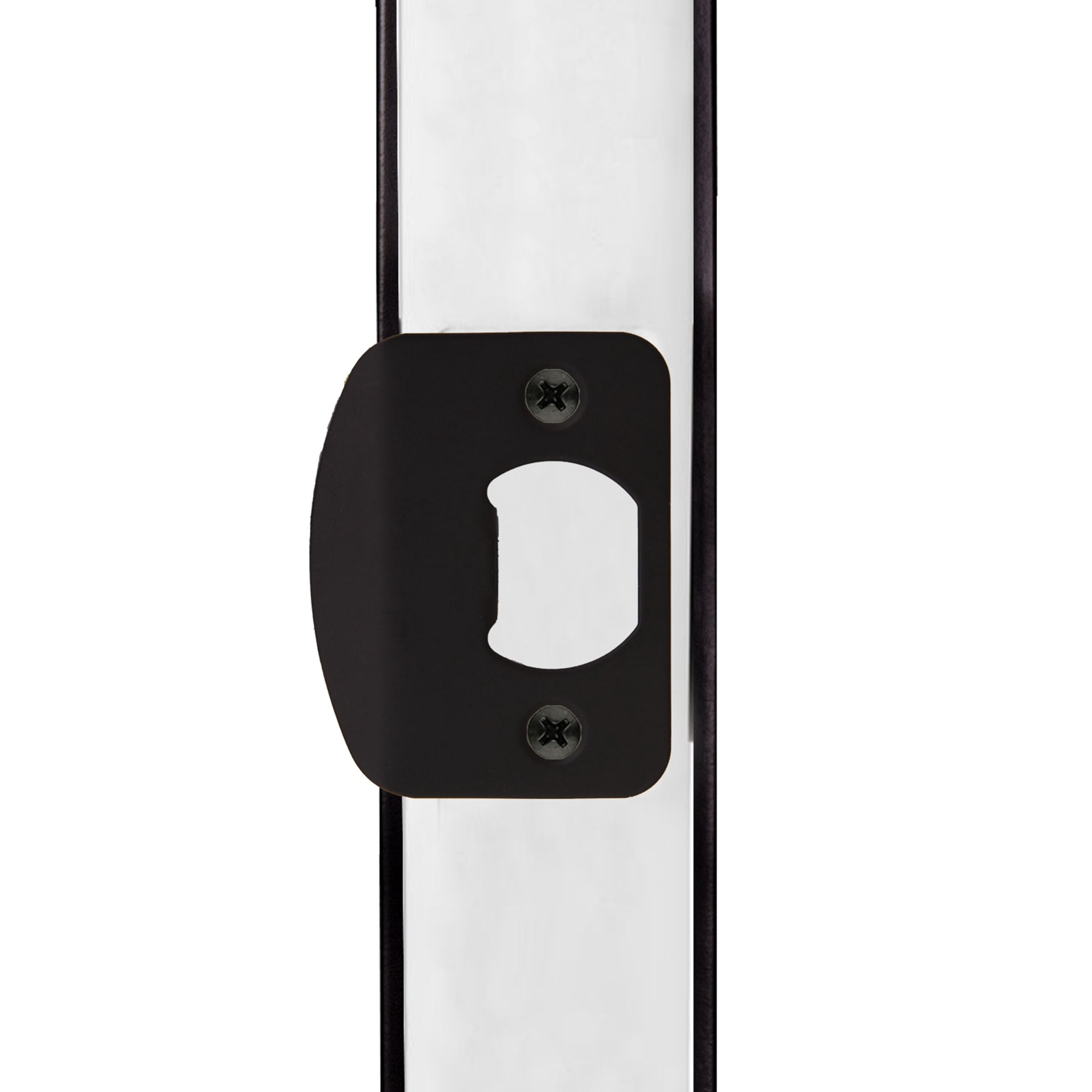 Design House Matte Black Finish Full Lip Round Corner Strike Plate