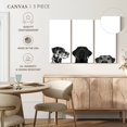 thumbnail image 4 of Elephant Stock Adorable Puppies Wall Art - Horizontal Multi Panel Canvas - Living Room Wall Decor - Animal Multi Panel - White And Black Decor - 45" x 28", 4 of 4