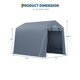 thumbnail image 3 of Yeshouse caseta de almacenamiento exterior 2,13x3,66 m, garaje portátil impermeable y resistente con puerta enrollable y ventanas ventiladas, ideal para moto, bici, coche o leña, 3 of 8