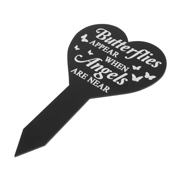 WEUVEB Cemetery Marker Black 1Pack 7.9In Grave Site Decor