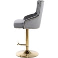thumbnail image 3 of Meridian Furniture Claude Grey Velvet Adjustable Stool, 3 of 4