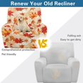 thumbnail image 4 of Kuiaobaty Fall Maple Leaf Recliner Couch Cover Durable Furniture Protect Cover Breathable Reclining Sofa Slipcover Stretch Reclining Slipcover Recliner Cover with Side Pocket for Living Room, 4 of 8