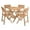 Burgundy, variant on Anderson Teak Windsor 5-Pieces Round Bistro Set