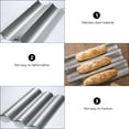 thumbnail image 4 of 2 Pcs Wavy Pan Loaf Bread Roasting Baking Tray Stainless Steel Tool Mould Pans, 4 of 6