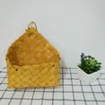 thumbnail image 2 of PAMINGONO 1Pc Wood Woven Hanging Storage Basket Brown Wall Holder for Home Decoration, 2 of 7