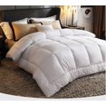 thumbnail image 3 of Organic Club Twin Size Camel Wool Comforter with Noiseless Cotton Cover 67x86.6" All-Season Lightweight Cotton Comforter, Medium Weight, 300 GSM, White, 3 of 6