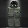 thumbnail image 2 of Kureaily New Fall And Winter Vest Removable Cap Sleeveless Cott On Clothing Men's Undershirt Warm Cott On Coat Jacket, 2 of 5