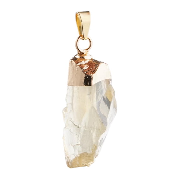 OADUKQ Citrine Pendant 1.18 in, Natural Quartz Crystal Stone Healing, for Spiritual Growth and Concentration Setup, Yellow