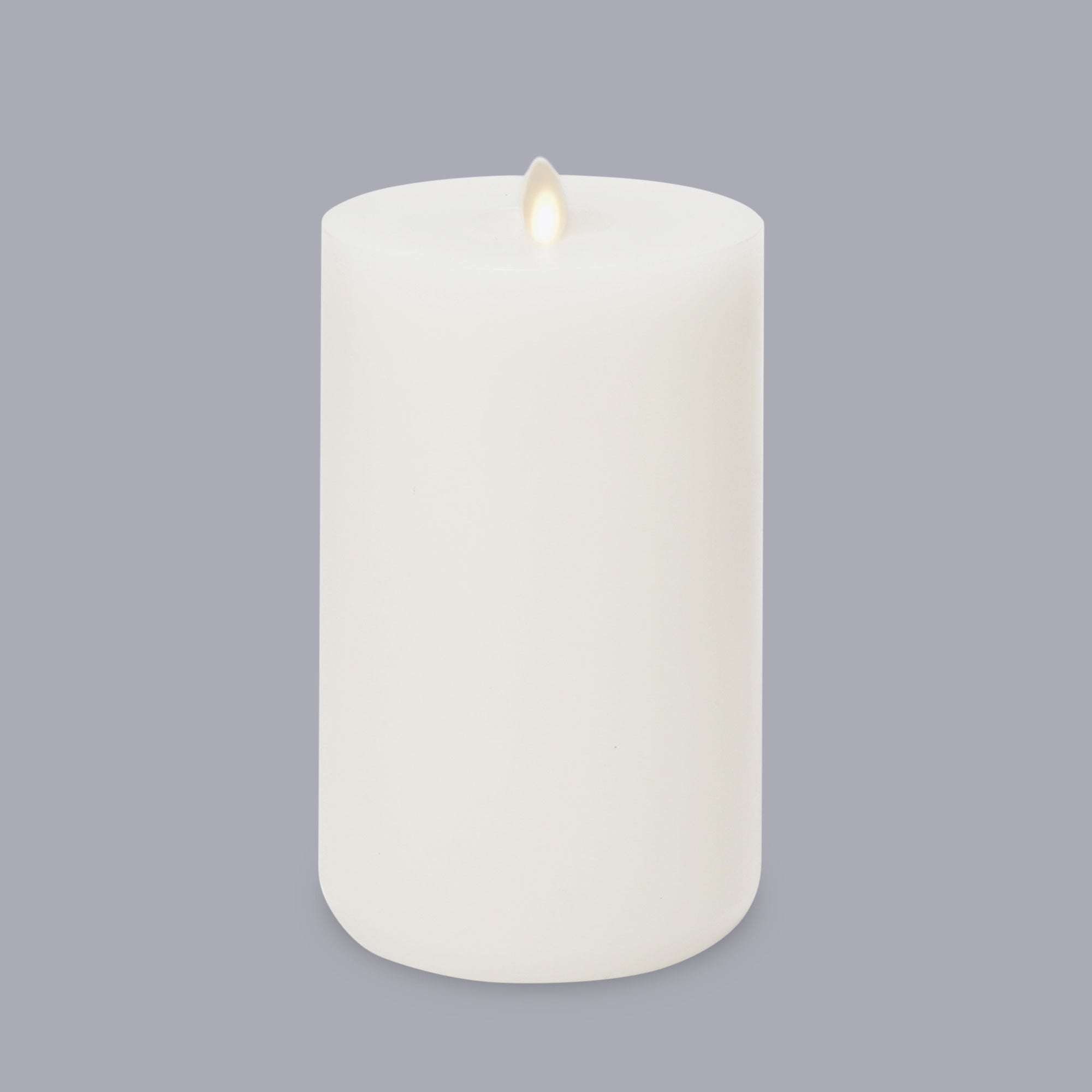 LightLi Wick to Flame Ultra Realistic Pillar LED Flameless Candle, Flat