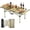 21.65*47.24* 19.5in, variant on WoofPaw Portable Picnic Roll Table, Folding Carbon Steel Camping Table with Bag, Perfect for Outdoor& Indoor, Beach, Patio, Yard, Apartment Floor (20 * 20 * 20in)
