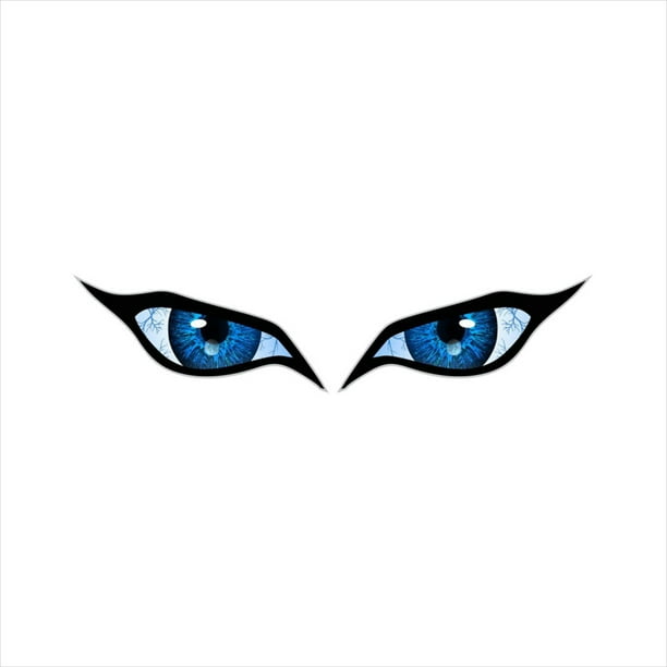 Bsvklp 1 Par Pegatinas Ojos Malvados para Coche Pegatinas Impermeables Personalidad (azul)