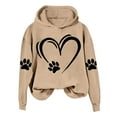 thumbnail image 2 of WJHWSX Hoodies for Women,Womens Hoodies,Easy Care,Stretch Fabric,Polyester,Khaki,M(US:6), 2 of 3
