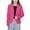Hot Pink, variant on Girls Cropped Blazer Jacket For Big Kids Teenagers, Spring Autumn British Style Solid Lapel Open Front Long Sleeve Casual Fashion Suit Coat Multiple Color Options Beige 13-14Years