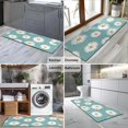 thumbnail image 2 of Teal Daisy Flower Yellow Centers Pattern Kitchen Rug Mat,Kitchen Runner Rugs Non Skid Washable,Decorative Kitchen Floor Mats for Kitchen,Sink,Laundry,17"X47", 2 of 5