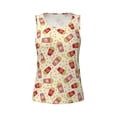 thumbnail image 4 of Xecao Cartoon Popcorn print women's scoop neck, loose-fit workout tank tops for the gym., 4 of 9