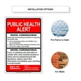 thumbnail image 3 of Details about Public Health Alert Contagious Disease Symptoms Notice Outdoor Health and Safety Aluminum Metal Sign 18"x24", 3 of 5