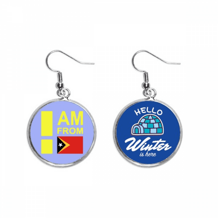 i am from timor leste art deco fashion dangle drop winter ice earring jewelry