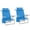 Blue, variant on LAZY BUDDY Low Beach Chair, Portable Backpack Beach Chairs with Cooler Pouch, Outdoor Folding Camping Chair with Headrest, Armrests and Storage Bag