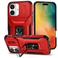 thumbnail image 1 of Funda para GANGXUN iPhone 16 - Soporte metálico, Función magnética, Rojo, 1 of 5