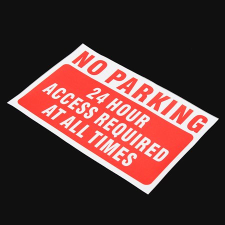 1510pcs waterproof no parking at any time warning sign