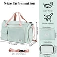 thumbnail image 2 of Gym Bag for Women, Foldable Travel Duffle Bag With Shoes Compartment, Large Capacity Weekender Overnight Bag with Dry & Wet Pocket, Gym Tote Bag for Travel, Workout, Sport, 2 of 7