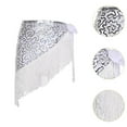 thumbnail image 6 of QccHieUs Belly Dance Hip Scarf Fashion Shiny Performance Costume for Latin Dance Ballroom Silvery, 6 of 9