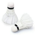 thumbnail image 2 of LEIJIAER 12-Piece Feather Badminton Shuttlecocks Set for Training and Fun, Lightweight with Cork Base for Consistent Flight, 2 of 6
