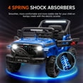 thumbnail image 6 of 12V Kids Electric Vehicles for Kids, 12V Ride on Electric Truck Car w/ Remote Control, Four-wheel suspension, USB, Bluetooth, Power display, lights, Battery Powered Ride on Toys for Boys Girls (Blue), 6 of 9