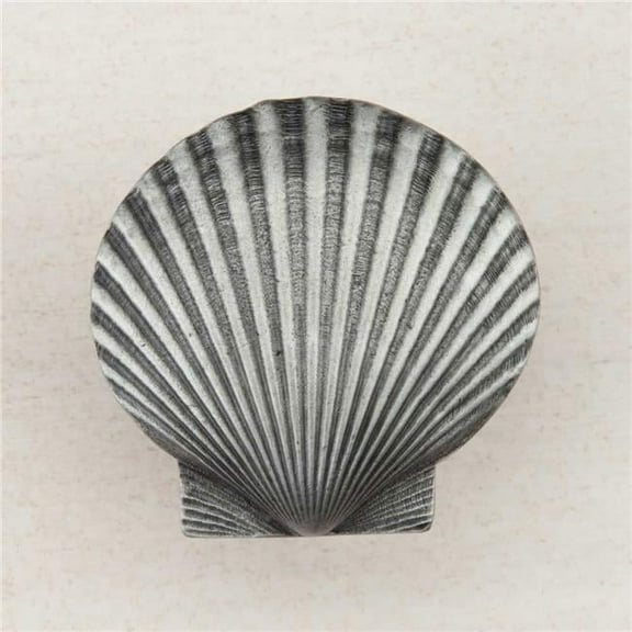 Artisan Collection Large Scallop Knob, Antique Pewter