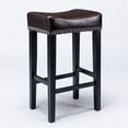 Hommoo Counter Height Bar Stools, Pub Height Saddle Barstool Set of 2