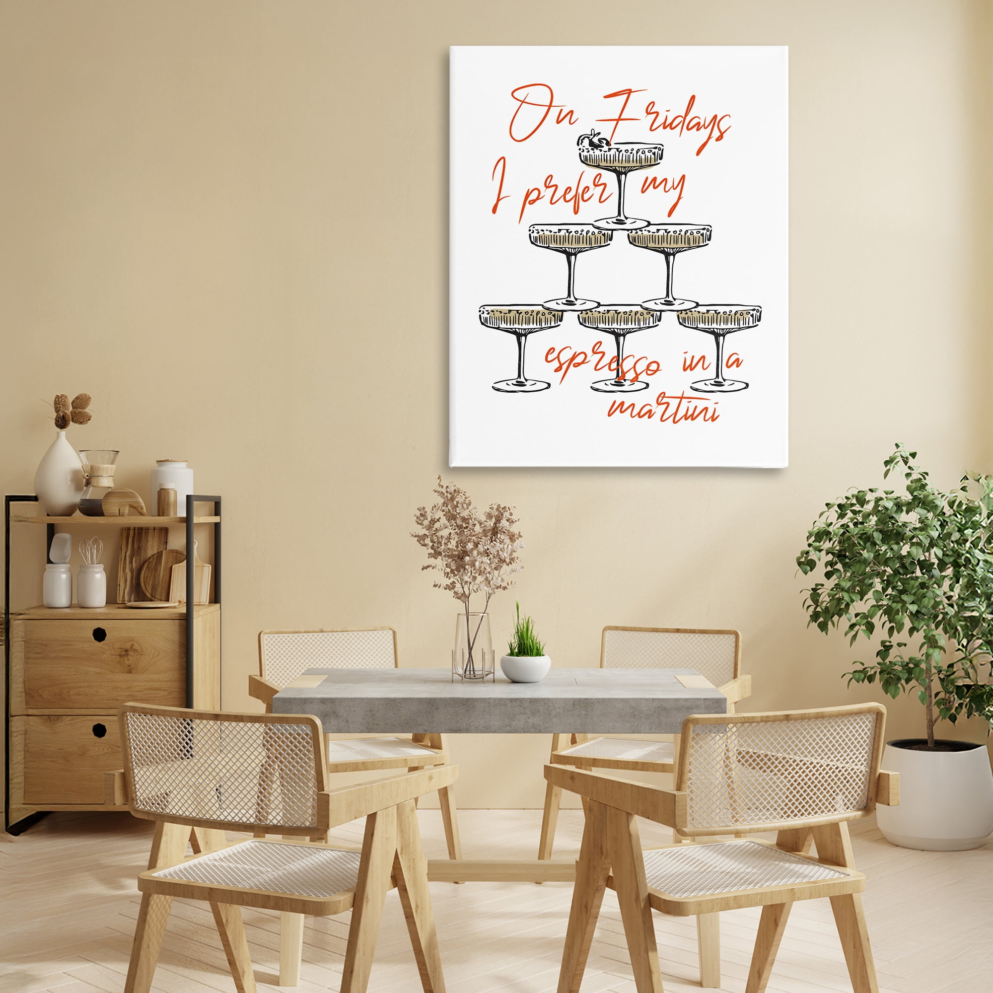 Stupell Industries On Fridays Espresso Martini Canvas Wall Art, design by The Prints Vibe