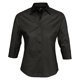 thumbnail image 1 of SOLS- Camisa de trabajo Effect entallada de manga tres cuartos para mujer (Negro), 1 of 3