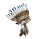 thumbnail image 2 of Tocado de plumas, sombrero de jefe indio, accesorio para disfraz, diadema para el pelo para hombre Azul Negro Blanco, 2 of 9
