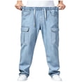 thumbnail image 3 of QATAINLAV Mens Big and Tall Cargo Pants Ripstop Water Resistant Twill Work Trousers Casual Multi Pockets Hiking Pants, Khaki, XXXXXL, 3 of 10