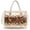Beige - Hummingbird Cherry Blossom, variant on Flame Butterfly Print Clear PVC Tote Bag for Women, Large Lightweight Shoulder Handbag with Zipper, Oversize Shopper Tote for Daily Commute Work Travel