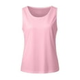 thumbnail image 4 of SNKSDGM Female Seamless Tank Tops for Women Cropped Tank Top for Women Loose fit Ladies Solid Color Vest Sleeveless Summer T Shirt Round Neck Top L, 4 of 4