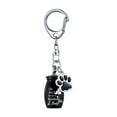 thumbnail image 1 of Colgante con huella de pata, ligero, portátil, pequeño llavero, urna para mascotas, recuerdo para el pelo de tu mascota. negro, 1 of 9