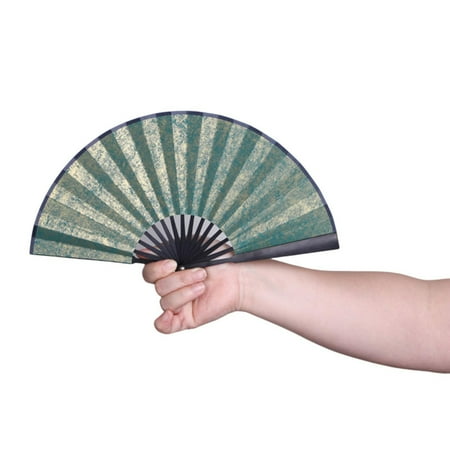 

Farfi Folding Fan Elegant DIY Lightweight 5/6 Inches Chinese Style Hand Painting Blank Paper Fan Photography Prop (Green 5inch)