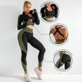 thumbnail image 5 of Conjunto de yoga de punto sin costuras para otoño e invierno, conjunto sexy de tres piezas para fitness y caderas de Lulu, 5 of 5