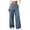 Blue-04, variant on Sentuca Wide Leg Sweatpants for Women Baggy Lounge Drawstring Workout Pants with Pockets Casual Loose Fashion Trousers Khaki M