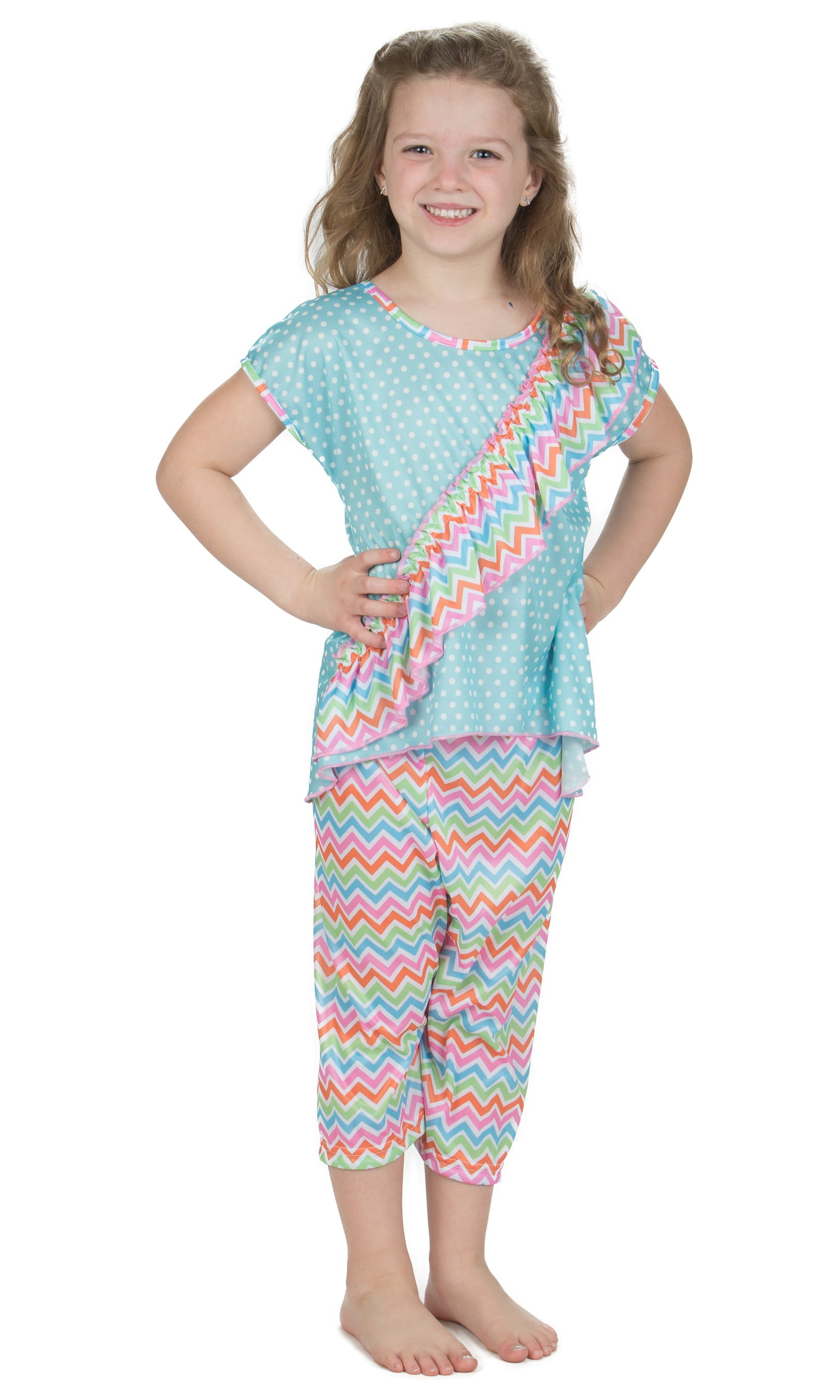 Laura Dare Flutterby Vertical Ruffle Pajamas (2t14)