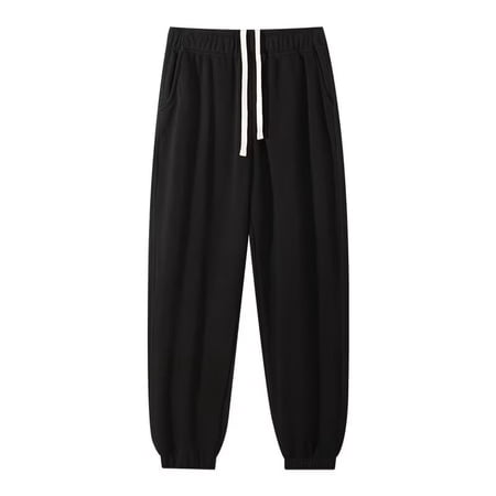 Freaswind Cotton Heavyweight Spring Autumn Winter Women's Casual Solid Sports Trousers Unisex Sweatpants Cropped Pants