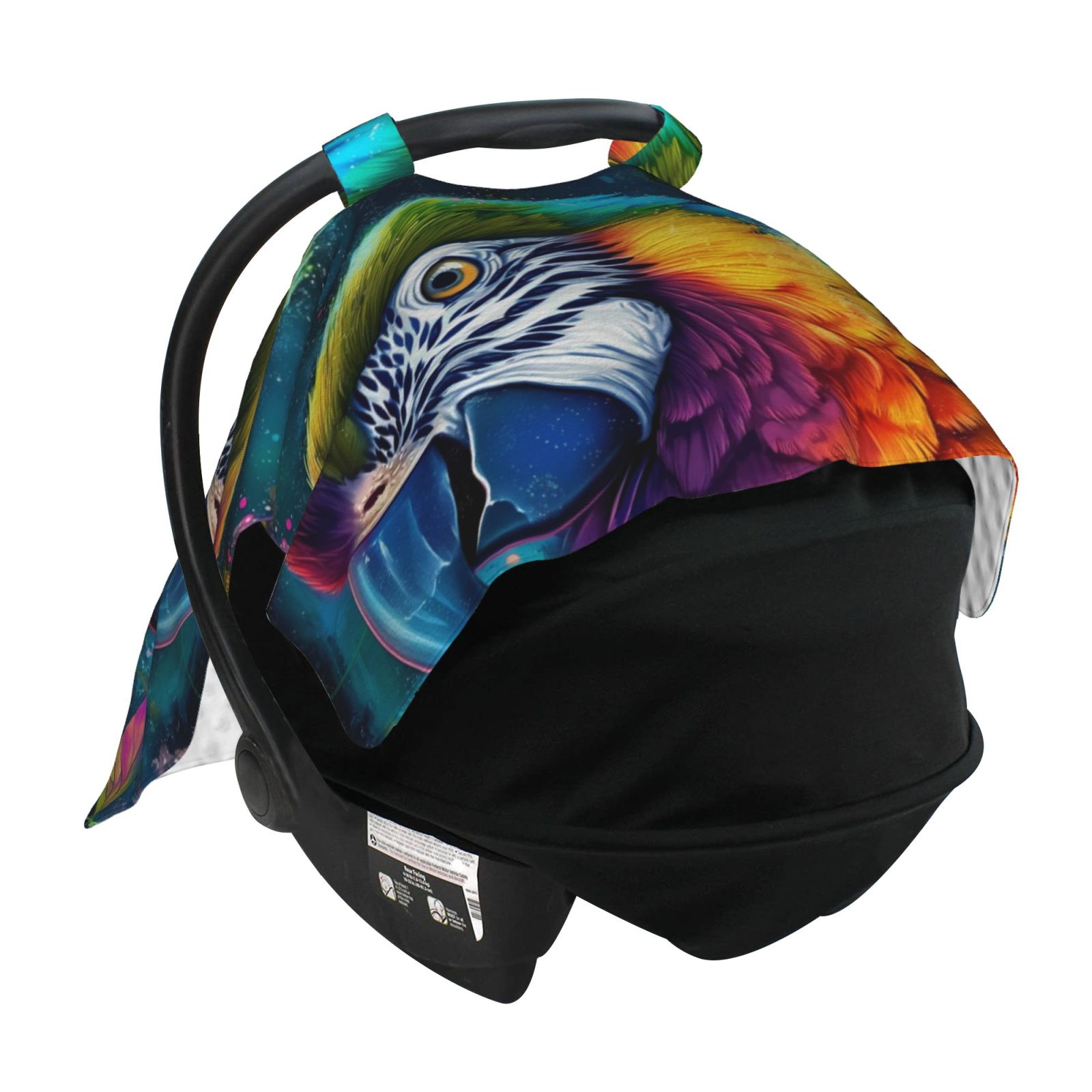 Car Seat Cover Baby - Colorful Parrot Jungle Dream Breathable Infant Car Seat Cover for Baby Carseat, Lightweight Comfort Baby Essentials Must Haves Newborn Stuff for Girl Boy