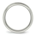 thumbnail image 2 of Auriga Stainless Steel Brushed and Polished 7 mm Ridged Edge Band for Women Size 11.5, 2 of 6